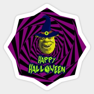Funny Halloween Shrek Sticker